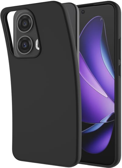 Just in Case hoesje geschikt voor Oppo Reno13 Pro Hoesje Siliconen - Flexibele Case - Zwart