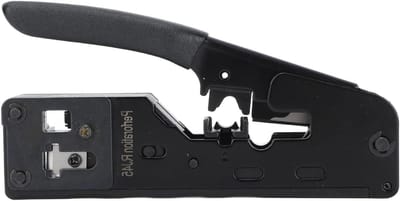 Netwerk Kabel Crimper - Ethernet Tool - Netwerk Installatie - Inclusief Tester - 50 Connectoren - Grijs