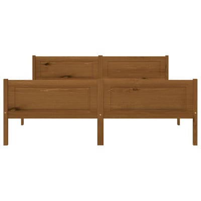 vidaXL - Bedframe - massief - grenenhout - honingbruin - 160x200 - cm