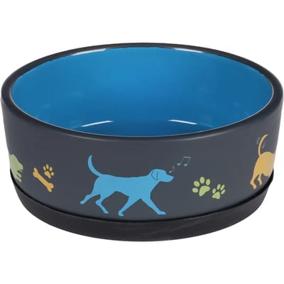Ronde voer- en waterbak voor honden Flamingo Cori