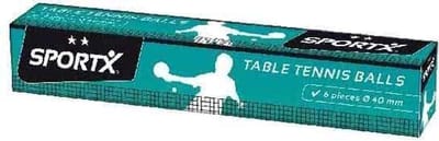 SportX 6 Tafeltennisballen Ds.