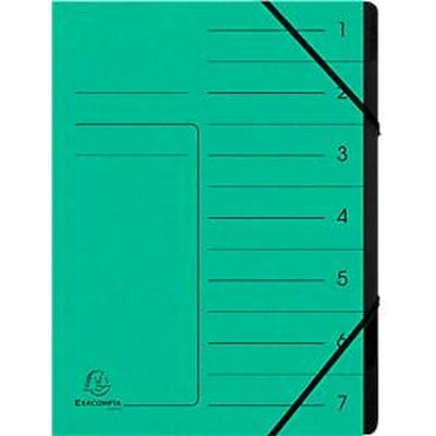 Exacompta 540703E, Project folder, A4, Karton, Groen, 355 g/m², Elastische band