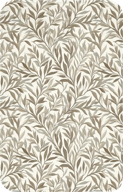 WC mat 50x80 cm - Antislip - Takken - Botanisch - Taupe - Toiletmat - Vloermat - Douchemat - Toilet tapijt - Toiletmatten