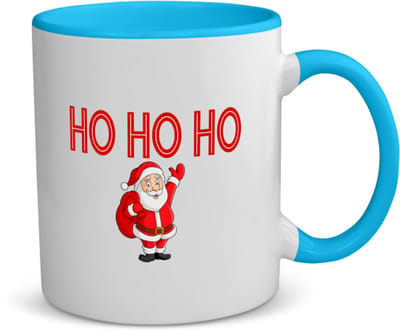 Akyol - kerst kerstman koffiemok - theemok - blauw - Kerstmis - kerst beker - winter - kerst - christmas - kerst cadeau - 350 ML inhoud