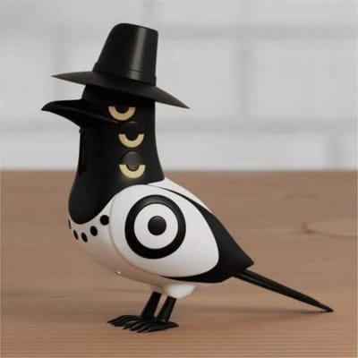 Édition Limitée Mini Poupée Peluche Sussie Pie Figurine Corbeau Objet de Collection Décoration de Bureau Modèle blanc