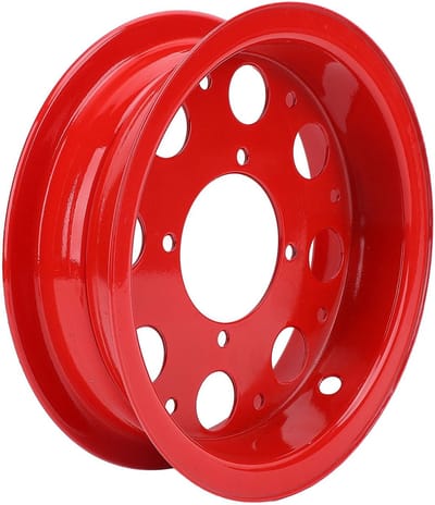 Dailygoods- Motorfiets Velg Sportief Rood Ontwerp - Aluminium Velg - Set van 2 Stuks - Gepolijst - Vervangingsvelgen - Lichtgewicht Aluminium - Motorfietsvelgen
