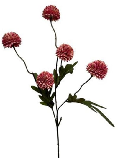 Deco4yourhome® - Zijdebloem - Dahlia - Pompon 52cm - Pink - Roze - 2stuks