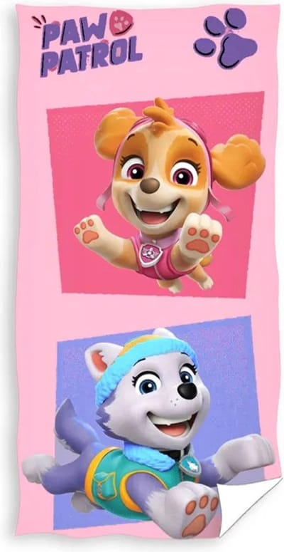 Paw Patrol strandlaken roze 70 x 140cm