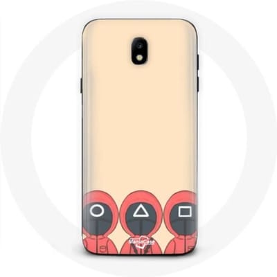 Samsung Galaxy J3 2017 hoesje Inktvis Spelmaskers Driehoek Vierkant en Cirkel Fanart