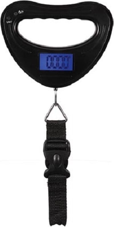 Perel Bagageweegschaal, digitaal, elektronisch, max. 40 kg, tarrafunctie, automatische uitschakeling, lcd-scherm, zwart