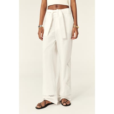 BA&SH Pantalon Marlon Blanc Size: 36 | Wide-Leg & Flared Pants Outlet | Dames | Wit