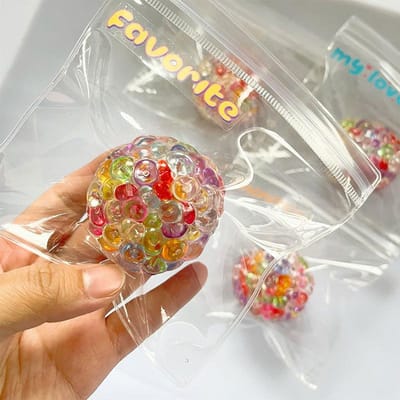 Squishy Ballen IJsbolletjes Stressverlichtend Speelgoed Super Zacht Sensorisch Fidget Speelgoed voor Kinderen Volwassenen Angst Ontspanning Knijpen Cadeau white