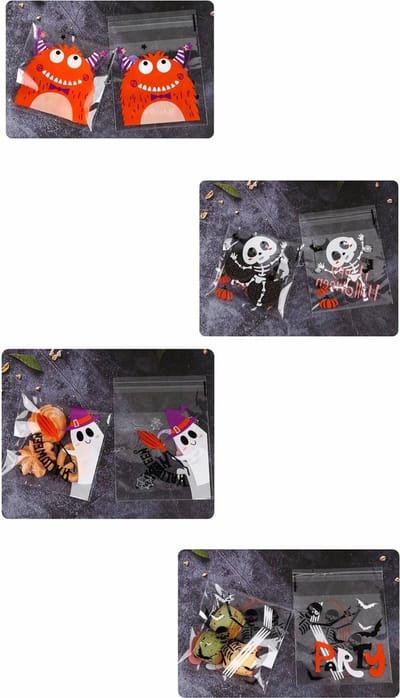 Akyol - Traktatiezakjes - 15 stuks - koekzakjes hartje- Halloween snoepzak - Halloween snoepzakjes - uitdeelzakjes voor een verjaardag - uitdeelzakjes - verjaardag zakjes - snoepzakjes - verjaardag - feest - traktatie