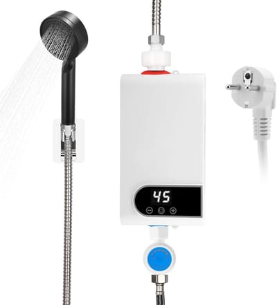 Doorstroomverwarmer Elektrisch - Mini Waterkoker - Snel Warm Water - Directe Verwarming - 5500 Watt - Wit