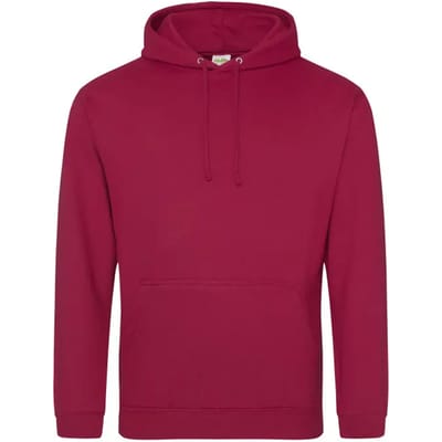 Just Hoods College Hoodie JH001 - RED HOT CHILLI - L