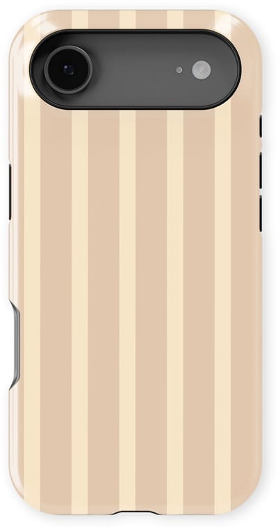DripCase Gestreept Hoesje geschikt voor iPhone 17 Air | Backcover met Mag | Stripes Motief | Trendy Case geschikt voor iPhone 17 Air met Strepen Milk Blush