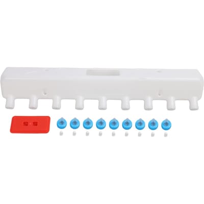 Lam Drinkfles Voerapparaat Opfokmateriaal 9 Spenen Verbeterd Comfort Eenvoudige Reiniging Vee Speen Melk white