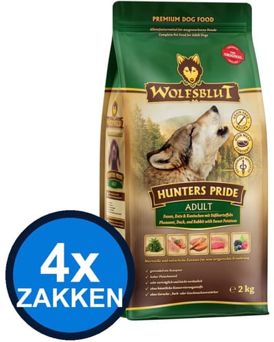 4x Wolfsblut - Adult Hunters Pride - Hondenvoer Droogvoer - 2 kg