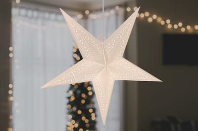 Hangende Kerstster "Heaven" met LED verlichting - 55x55 cm
