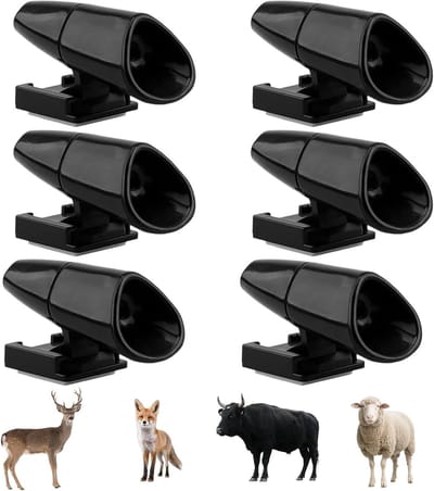 Set van 6 Ultrasone Fluitjes voor Dierenwaarschuwing, Voorkom Aanrijdingen met Wild, Veiligheid voor Auto's en Motoren
