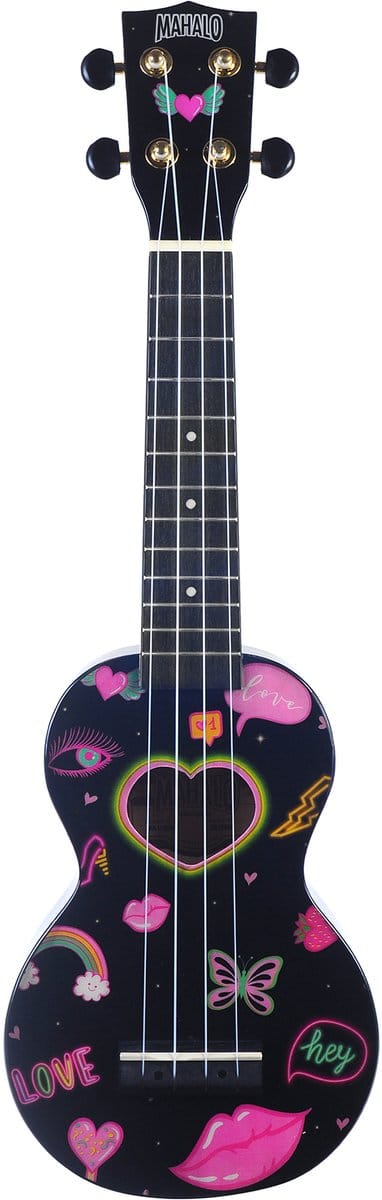 Soprano ukelele - Mahalo MA1 - Art Series - Hart motief - Met draagtas