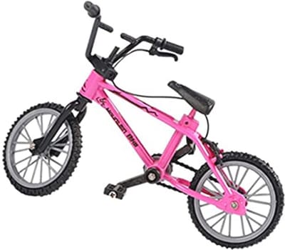 Miniatuur Fiets Model voor Bureau - Ambachtelijke Metaal Fiets (11 x 8 cm) - Roze