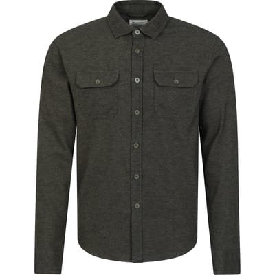 Mountain Warehouse Heren Overhemd met lange mouwen in molton (Groen)