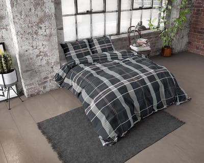 Flanel LEE - Dekbedovertrekset - Lits-Jumeaux - 240x200/220 + 2 kussenslopen 60x70 - Taupe