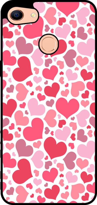 Smartphonica Telefoonhoesje Geschikt voor Oppo F5 met Hartjes Print - Hearts Design TPU Backcover Case - Kinder Hoesje met Hartjes Design geschikt voor Oppo F5