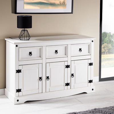 Mexico dressoir RURAL massief grenen wit