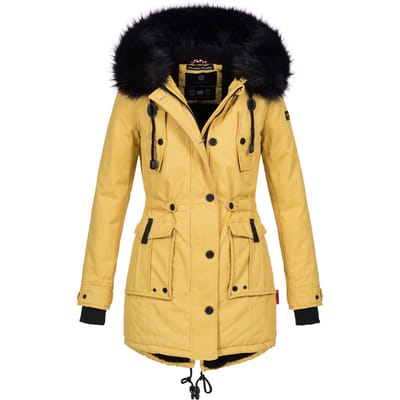 Navahoo Dames Winterjas Luluna – Met Teddyfleece & Afneembare Bontkraag