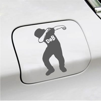 Bumpersticker - Dab - 15 X 10 - Antraciet