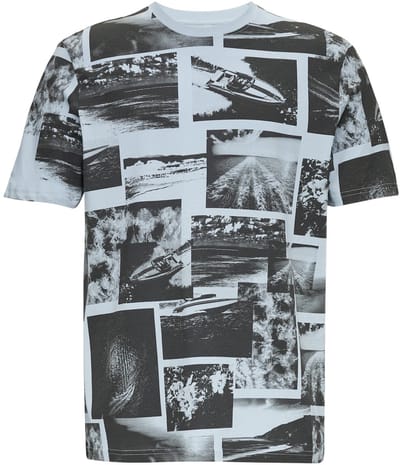 Q/S designed by - T-shirt - Maat M - Mannen - blauw - katoen