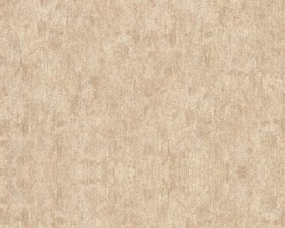 Structuur behang EDEM 410ST13 vliesbehang hardvinyl warmdruk in reliëf licht gestructureerd tun sur ton en metalen accenten beige zandgeel bruin goud 10,65 m2
