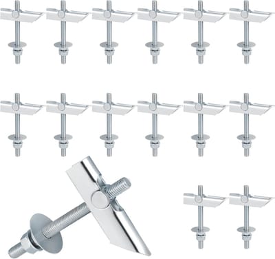 Zwenkpluggen voor Gipsplaat - M6 x 100 mm - 15 Stuks - Voor Holle Wanden en Houtvezels