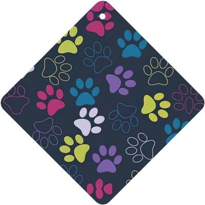 Leuke Hond Poot Afdrukken 10 Stks Luchtverfrisser Auto Geurende Opknoping Lakens Luchtverfrisser Sheet Met Touw Voor Auto En Thuis