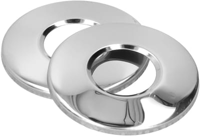 Dailygoods- Rozetplaten Roestvrij Staal - Afdekplaat voor Zwembadladder - Vervangende Plaat - 2 Stuks - Buitendiameter 10 cm - Geschikt voor Ladderpijp 5 cm