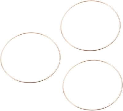 Dromenvanger Hoepels - Metalen Cirkels - Handgemaakte Decoratie - Stevig Metaal - 30x30 cm - Goud