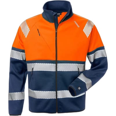 Fristads Hi Vis Sweatjack Klasse 1 4517 Ssl - Hi-Vis oranje/marineblauw - XS
