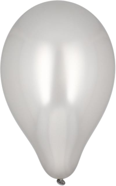 12x 10 Ballonnen Ø 25 cm zilver