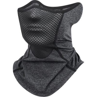 Zijden Atletische Nekwarmer Buiten Gebruik Stof Zonnescherm Motorfiets Fietsen Half Gezichtsmasker One Size gray