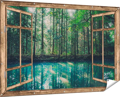 Gards Tuinposter - 90x60 cm - Tuindoek - Tuindecoratie - Wanddecoratie buiten - Tuinschilderij