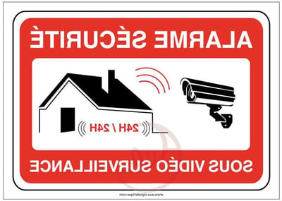 Veiligheidspaneel Video - Bewaking 24u - Private Eigendom - Frans Product - 150 x 105 mm - PVC