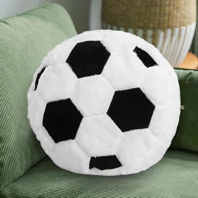 Comfortabele Voetbal Zitkussen, 35x35cm Pluche Voetbal Kussen, Creatieve Decoratie voor Kinderen, Perfect Cadeau voor Meisjes en Jongens