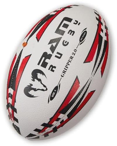 Rugby Gripper 2.0 Pro Trainer - Handgestikt, 3-Laags Constructie, Hi-Tech Blaas, 3D-Grip voor Ultieme Controle - Maten 5, 4 & 3
