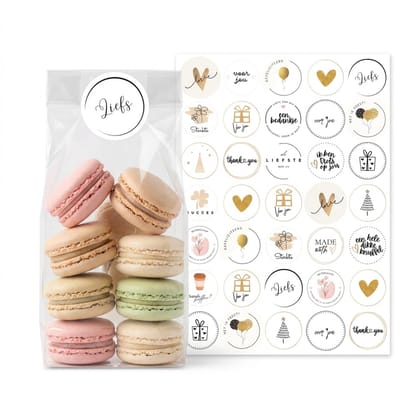 35 Uitdeelzakjes Transparant met Sluitstickers – Cellofaanzakjes Blokbodem – Traktatie Zakjes – Snoepzakjes – Cadeauzakjes