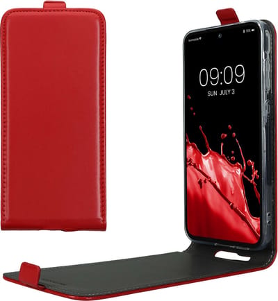 kwmobile hoesje geschikt voor Samsung Galaxy A55 5G - Flip cover met magnetische sluiting in donkerrood