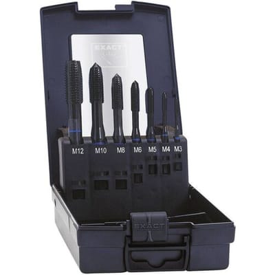 Exact 42305 Machinetapboorset 7-delig Metrisch M1, M4, M5, M6, M8, M10, M12 Rechtssnijdend DIN 371 HSS-E Model B 1 set(s)
