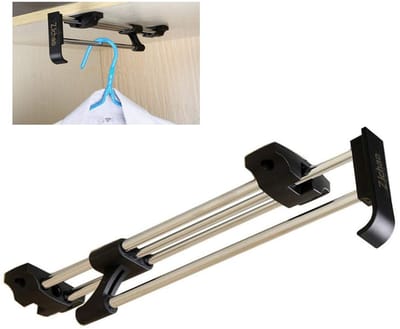 JHUBERS- Kledinghanger Zware Duurzame Versie - Kledingrek - Kledingrek Metalen - Kledingrek Op Wieltjes - Kledingstang - 30 cm Belastbaarheid