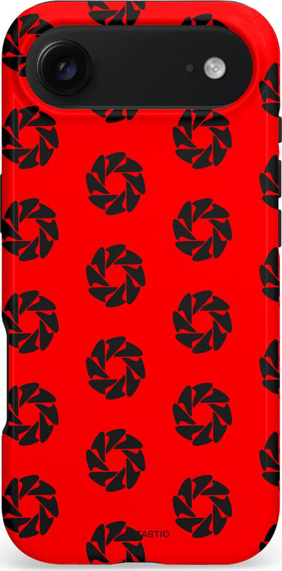 Casetastic hoesje geschikt voor Apple iPhone Air - MagSafe - Dubbellaagse bescherming - Zwarte Sterren op Rood - Fashion Case - Rood Zwart